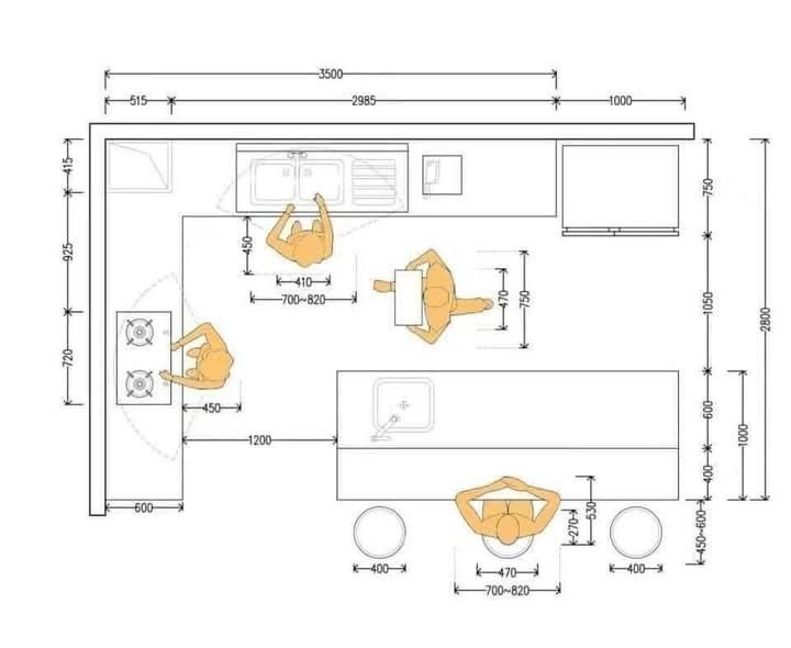 Analyse des volumes et contraintes pour une cuisine sur mesure